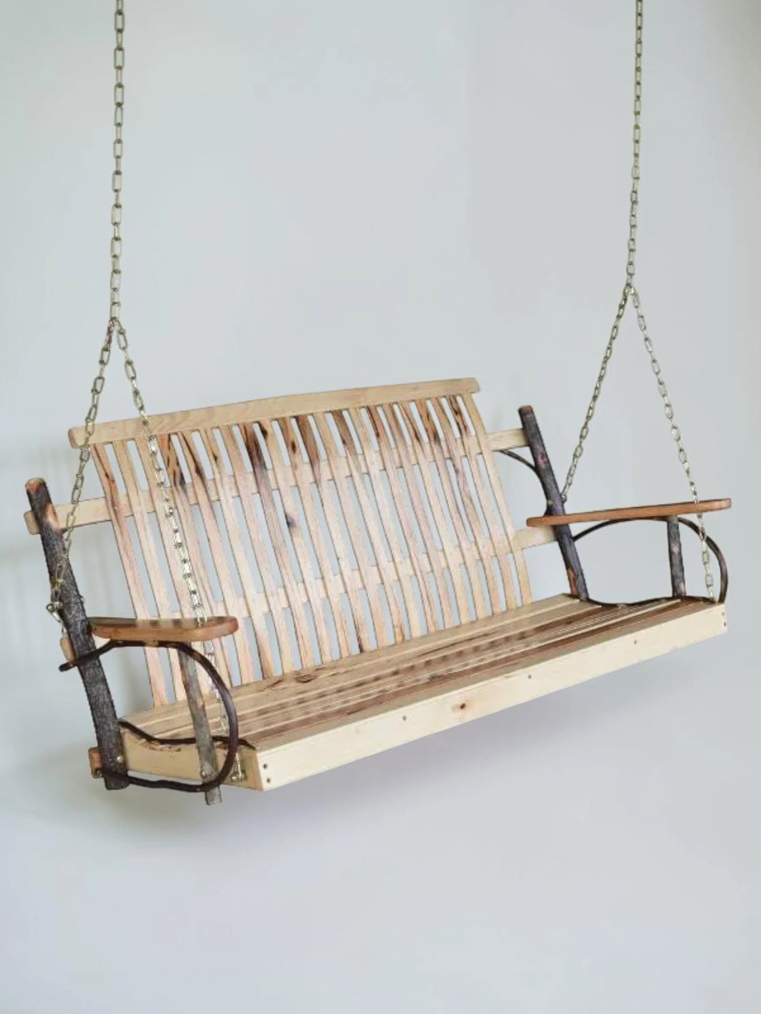 Minimalsave Porch Swing Rustic Handcrafted Wooden Bench 4ft or 5ft