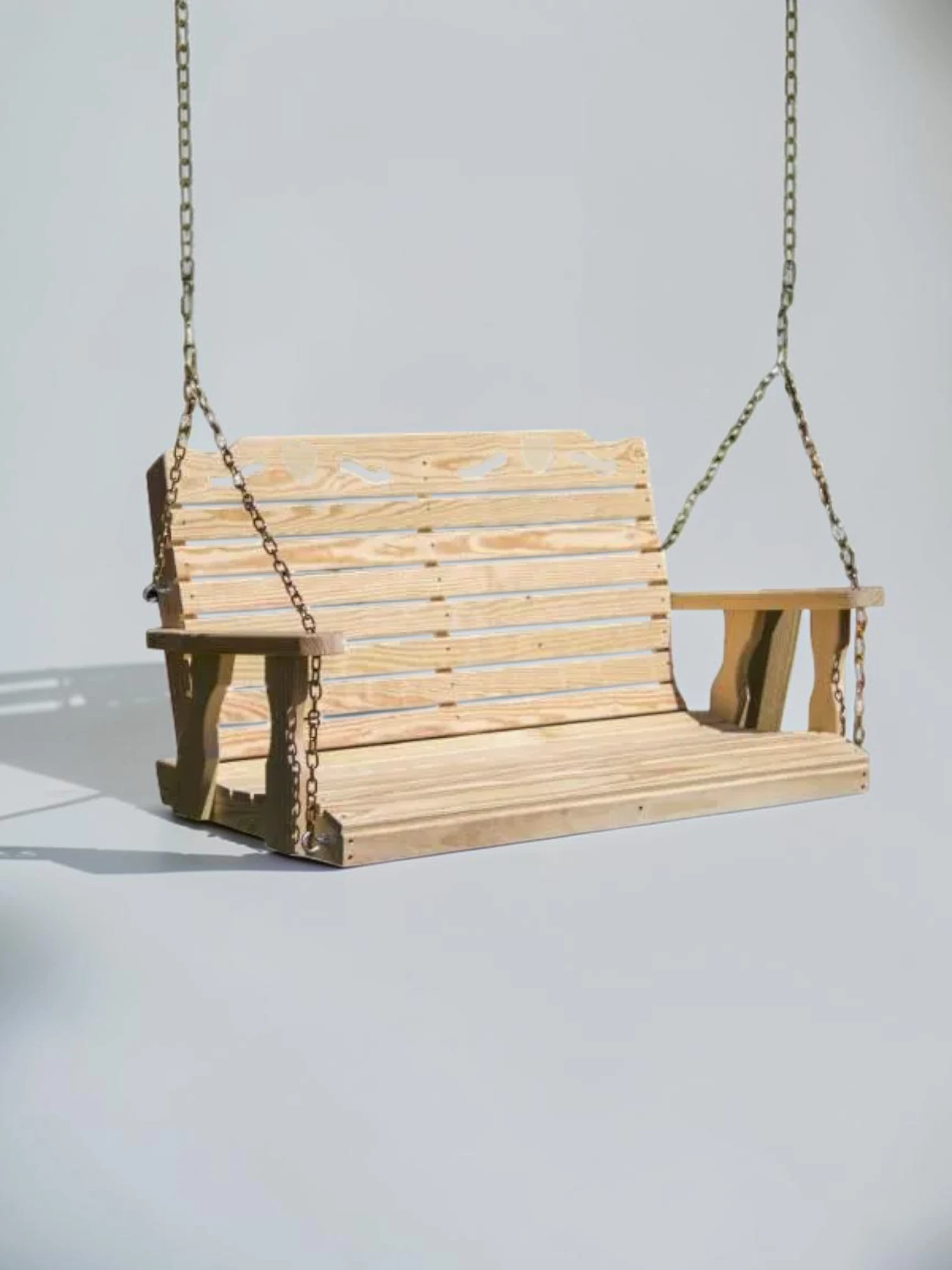Minimalsave Crossback Heart Porch Swing Treated Pine 48" or 60" Width
